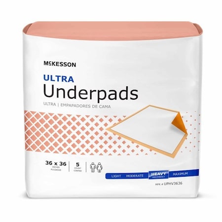 Mckesson Disposable Underpad 36 X 36 Inch Fluff / Polymer Heavy Absorbency, 50PK UPHV3636